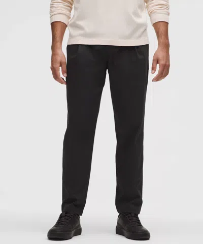 Lululemon Cotton Twill Pleat-front Trousers Regular In Black