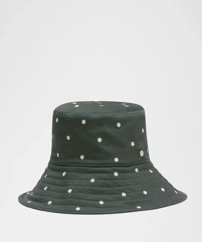 Lululemon Cotton Twill Wide-brim Hat In Green