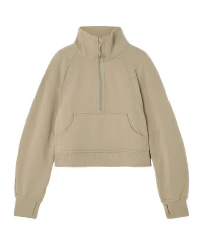 Lululemon Cotton-blend Fleece Sweatshirt In Brown