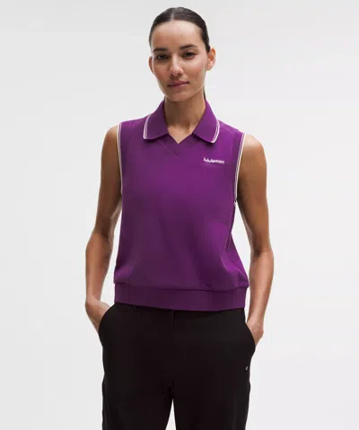 Lululemon Cotton-blend Golf Vest In Purple