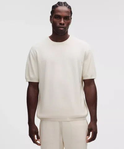 Lululemon Cotton-blend Knit T-shirt In White