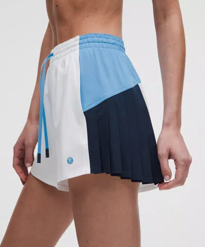 Lululemon Court Champ Side-pleat High-rise Tennis Short 3" In Multi