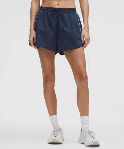 Lululemon Court Rival High-rise Short 3" Perforated In Blue