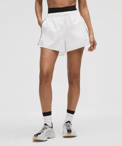 Lululemon Court Rival High-rise Short 3" Perforated In White