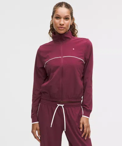 Lululemon Court Rival Tennis Track Jacket In Burgundy