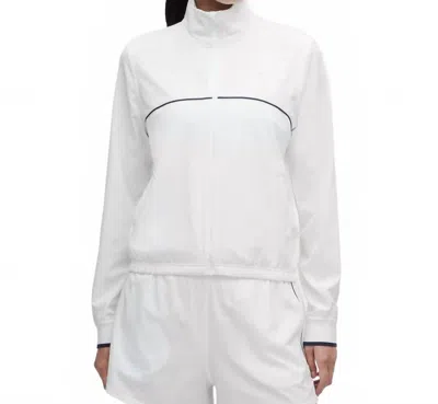 Lululemon Court Rival Tennis Track Jacket In White/club Blue In Multi