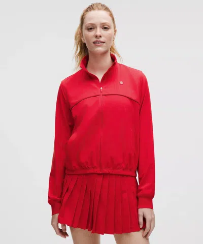 Lululemon Court Rival Tennis Track Jacket In Red