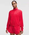 Lululemon Court Rival Velvet Terry Tennis Jacket In Red