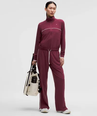 Lululemon Court Rival Wide-leg Track Pant In Burgundy