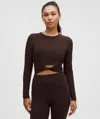Lululemon Cropped Nulu Twist-hem Long-sleeve Shirt