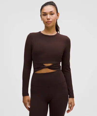 Lululemon Cropped Nulu Twist-hem Long-sleeve Shirt