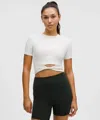 Lululemon Cropped Nulu Twist-hem Short-sleeve Shirt