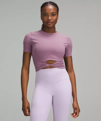 Lululemon Cropped Nulu Twist-hem Short-sleeve Shirt