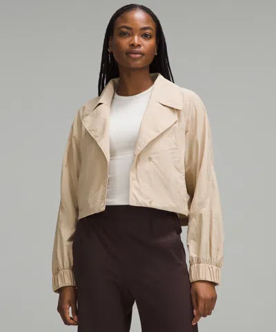 Lululemon Cropped Trench Jacket In White