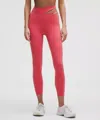 Lululemon Cut-out Waist High-rise Train Tight 25" In Pink