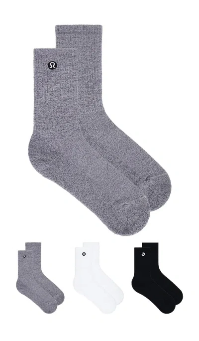 Lululemon Daily Essential Socks 3 Pair In Multi