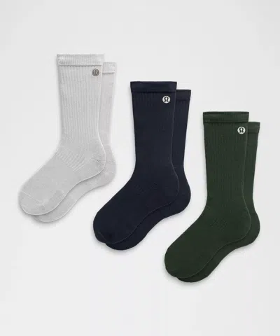 Lululemon Daily Stride Ribbed Comfort Crew Socks 3 Pack