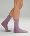 Lululemon Daily Stride Ribbed Comfort Crew Socks In Purple