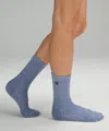 Lululemon Daily Stride Ribbed Comfort Crew Socks In Blue