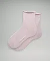 Lululemon Daily Stride Sparkle Quarter Socks In Pink