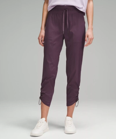 Lululemon Dance Studio Mid-rise Cropped Pants In Burgundy