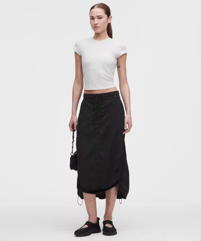Lululemon Dance Studio Mid-rise Midi Skirt In Black