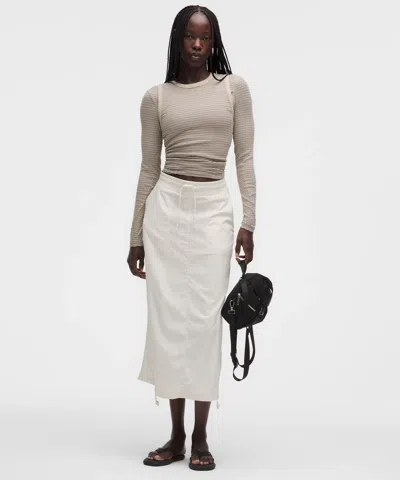 Lululemon Dance Studio Mid-rise Midi Skirt In Neutral