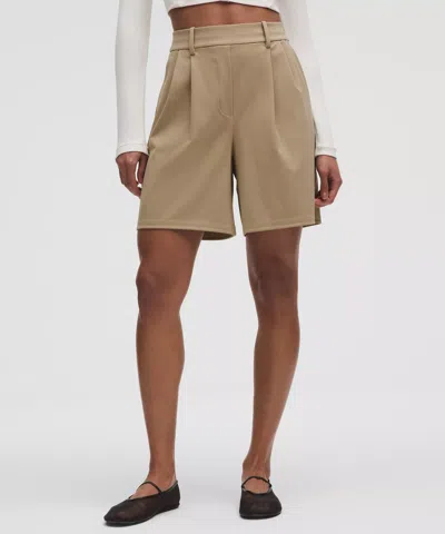 Lululemon Daydrift Pleated High-rise Short 7" In Neutral