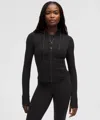 Lululemon Define Cropped Hooded Jacket In Black