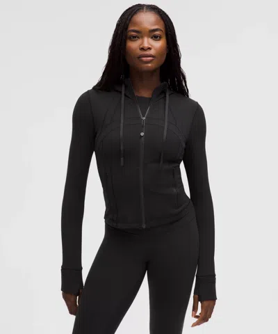 Lululemon Define Cropped Hooded Jacket In Black