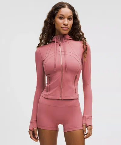 Lululemon Define Cropped Hooded Jacket In Pink