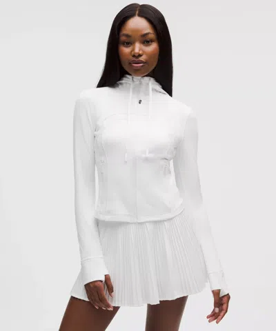Lululemon Define Cropped Hooded Jacket In White