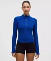 Lululemon Define Cropped Jacket In Blue