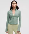 Lululemon Define Cropped Jacket Nulu In Green