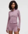 Lululemon Define Cropped Jacket Nulu In Purple