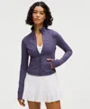 Lululemon Define Cropped Jacket Nulu In Blue
