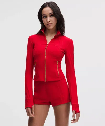 Lululemon Define Cropped Jacket In Red