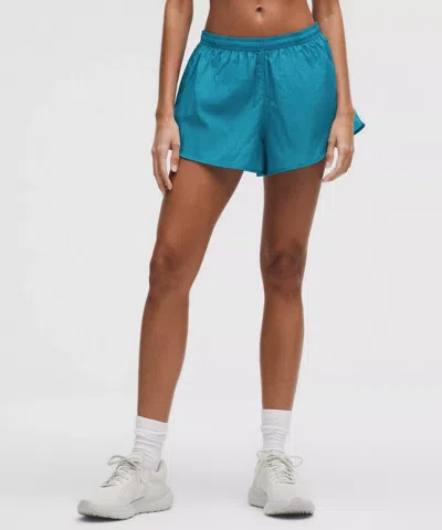Lululemon Dolphin-hem Mid-rise Running Short 3" In Gold