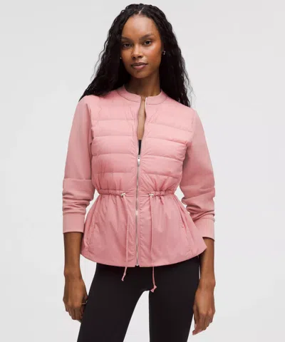 Lululemon Down-filled Cinch-waist Jacket In Pink