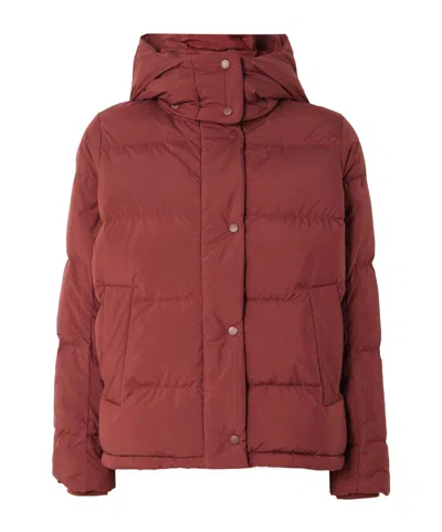 Lululemon Down Jacket With A Hat In Red
