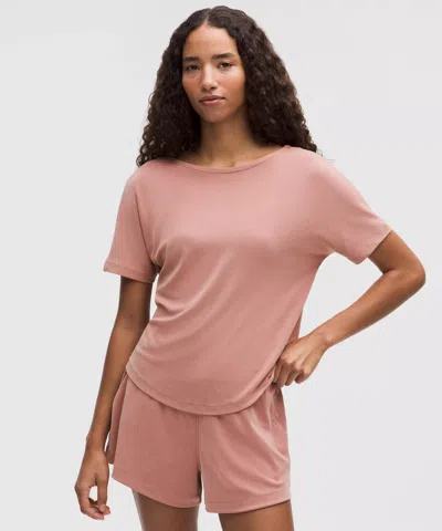 Lululemon Drapey Softstreme Boatneck Short-sleeve Shirt