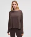 Lululemon Drapey Softstreme Off-the-shoulder Long-sleeve Shirt