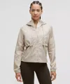 Lululemon Drawstring Water-resistant Hooded Jacket In Neutral