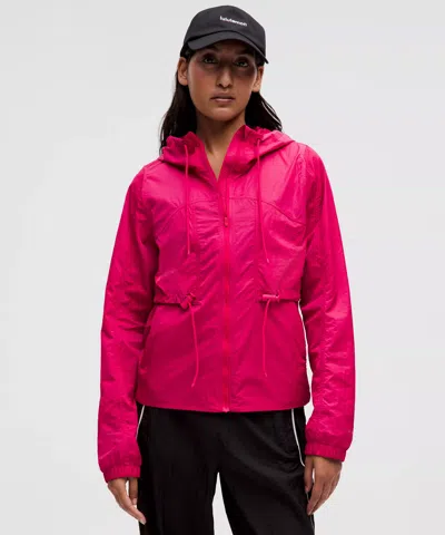 Lululemon Drawstring Water-resistant Hooded Jacket In Pink