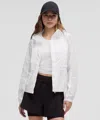Lululemon Drawstring Water-resistant Hooded Jacket In White
