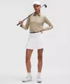 Lululemon Drop-waist Pleated High-rise Golf Skirt In White