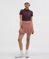 Lululemon Drop-waist Pleated High-rise Golf Skirt In Pink
