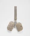 Lululemon - Dual Pouch Wristlet - Simple Polka White Sheer Oak