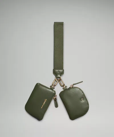 Lululemon Dual Pouch Wristlet Cactus Material
