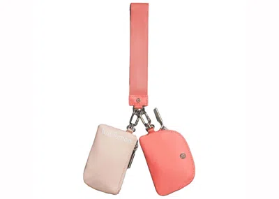 Pre-owned Lululemon Dual Pouch Wristlet In Pink